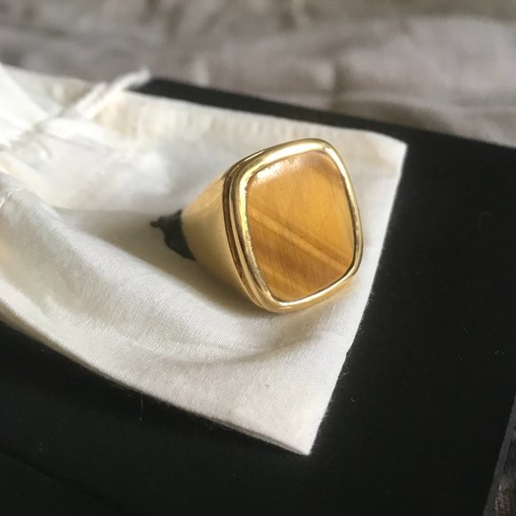 CELINE PHOEBE PHILO TIGER EYE  RING - Picture 5 of 5